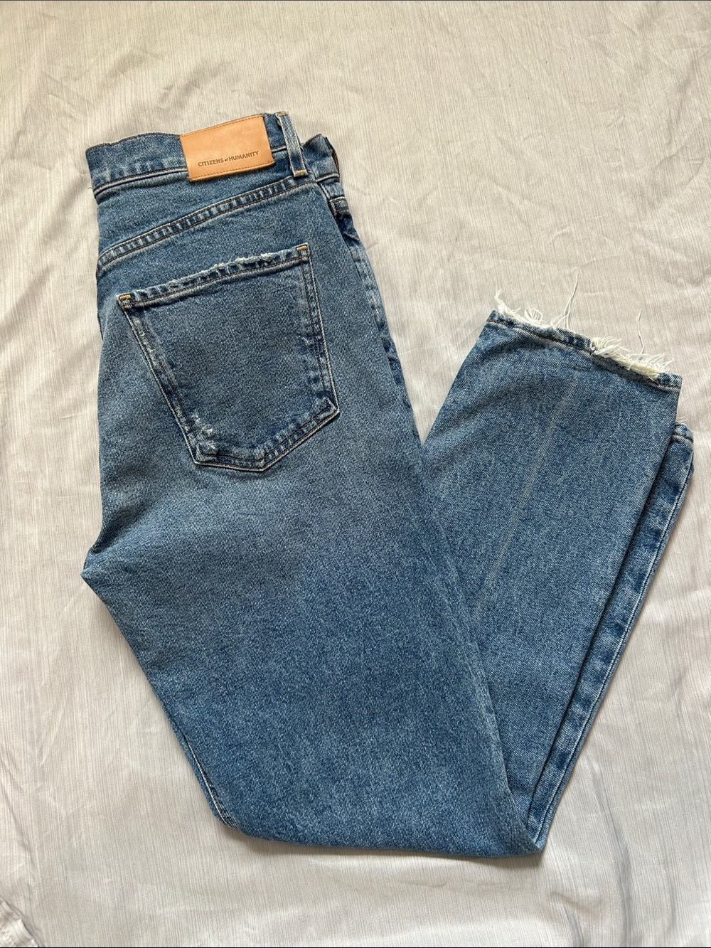 Citizens of Humanity button-fly straight-leg denim jeans